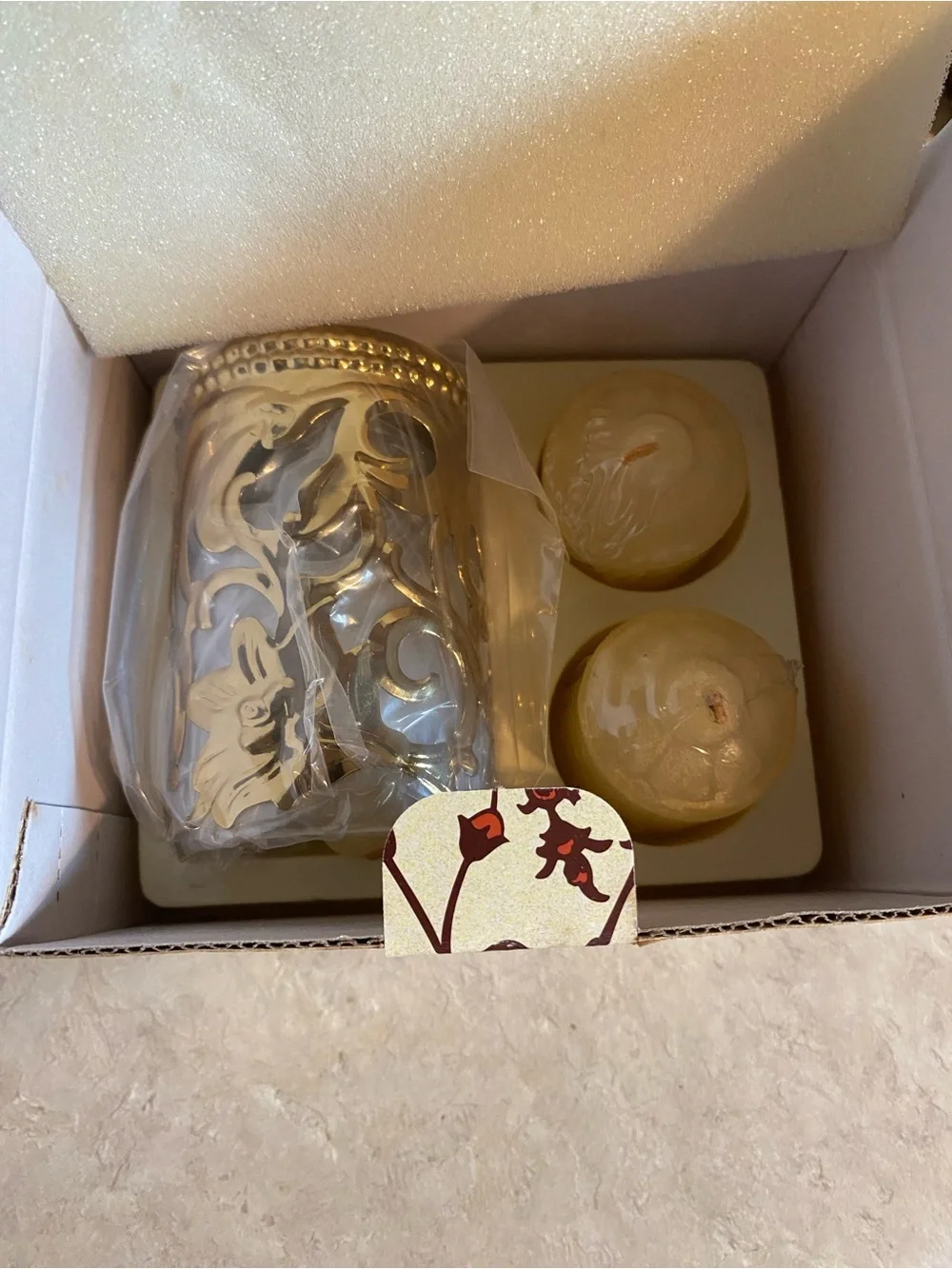 Vintage Avon Surroundings Diane Von Furstenberg Kyphi Spice Candles Votive Set